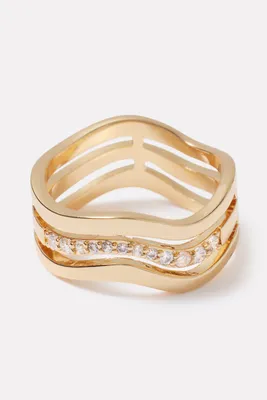 Carolina Wavy Sparkle Ring