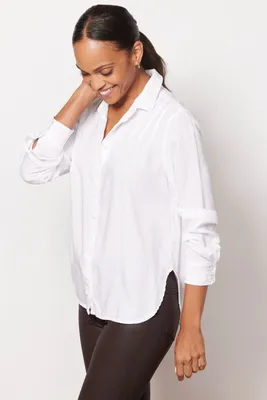 Pleated Button Down