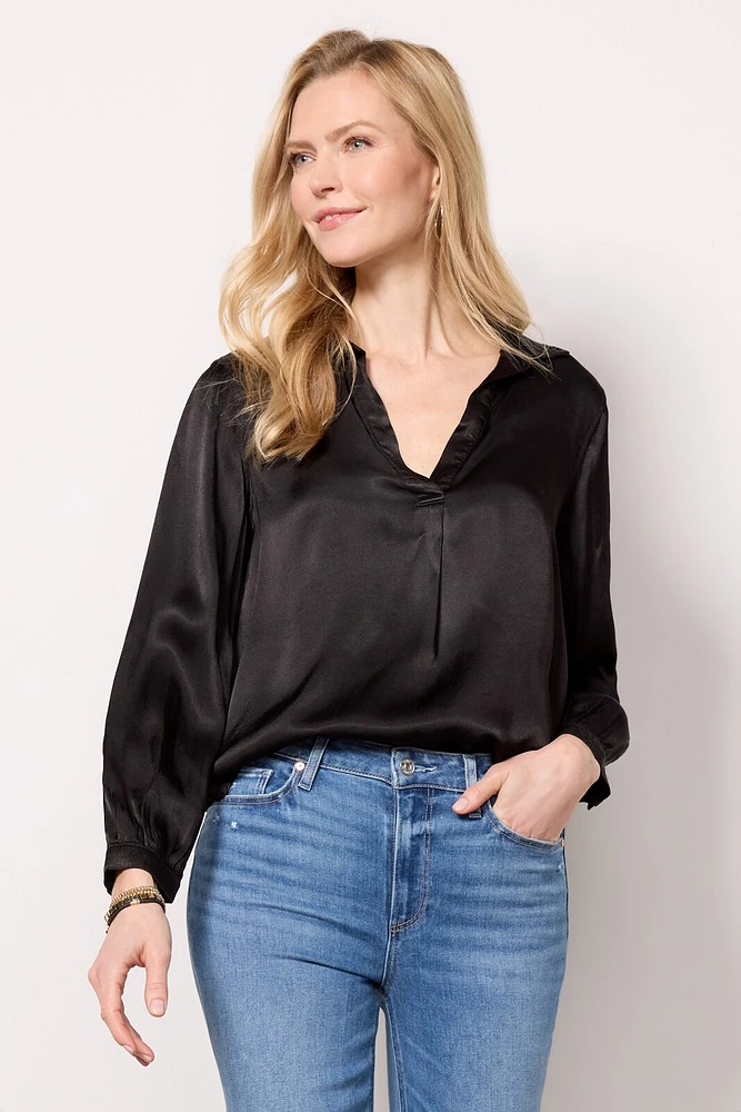 Luxe Matte Satin Blouse