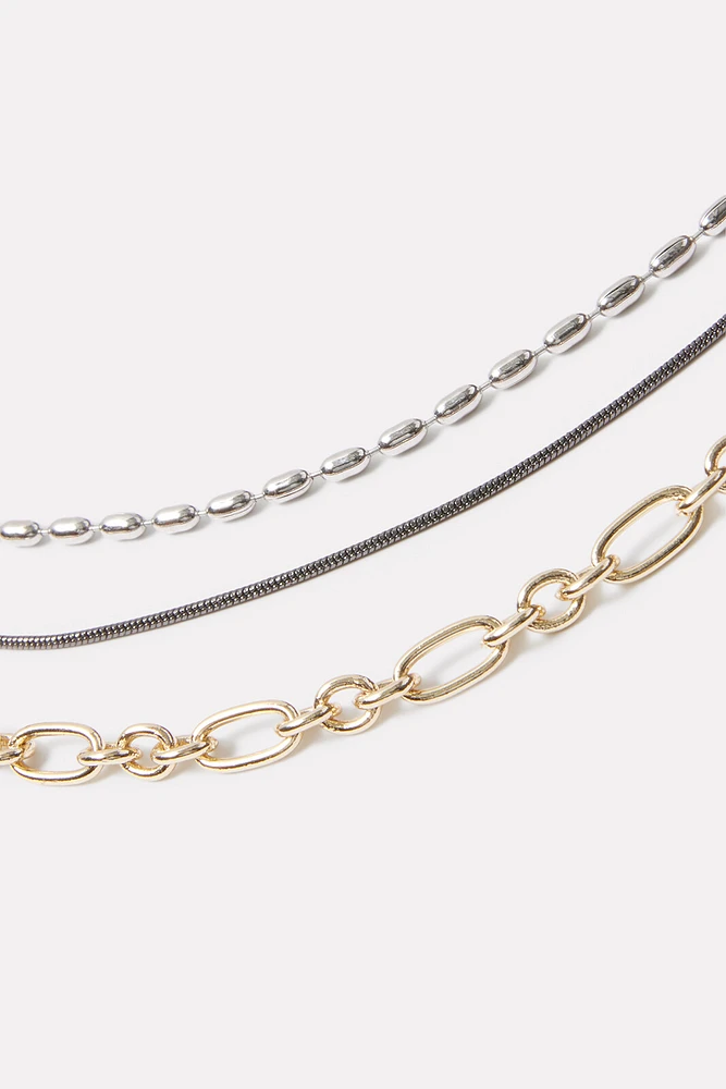 Mira Triple Chain Necklace