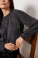 Scatter Dots Banded Blouse