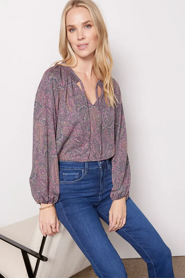 EVEREVE Kora Paisley Chiffon Blouse