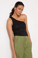 Olive One Shoulder Tank