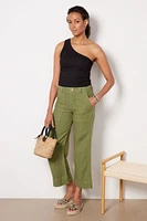 Olive One Shoulder Tank