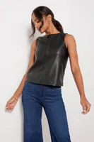 Ava Faux Leather Tank