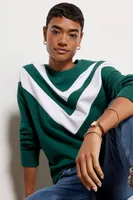 Juno Chevron Varsity Sweatshirt
