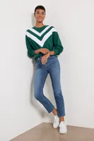 Juno Chevron Varsity Sweatshirt