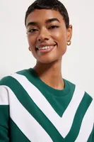 Juno Chevron Varsity Sweatshirt