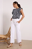 Oaklynn Eyelet Top