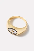 Elena Evil Eye Signet Ring