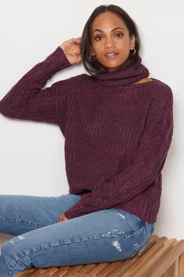 Baird Cut Out Turtleneck Pullover