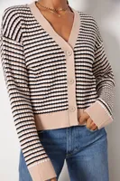 Merino Wool Stripe Cardigan