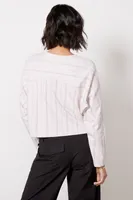 Stripe Seamed Sweatshirt