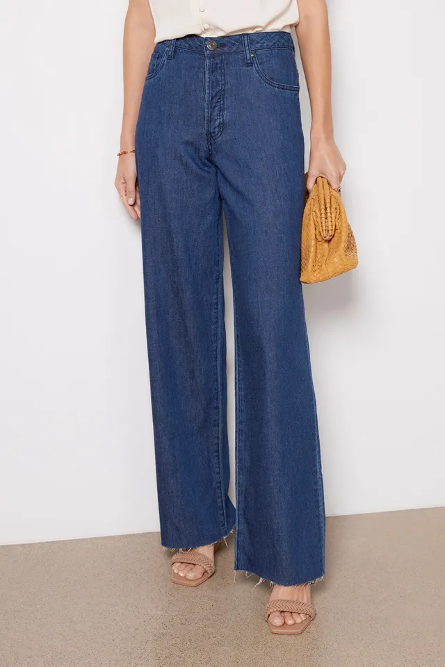 Frame Le Pixie Mid-Rise Wide-Leg Jeans