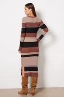 Hallie Verigated Stripe Dress