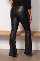 Faux Leather Flare