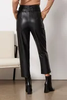 Faux Leather Paper-Bag Pant