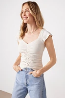 Mara Cap Sleeve Rib Top