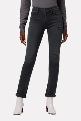 Nico Mid-Rise Straight Ankle Jean w/ Roll