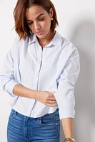 Stretch Oxford Crop Shirt