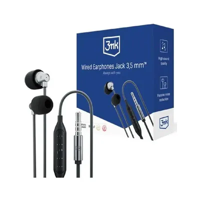 3MK WIRED EARPHONES JACK 3.5MM PRETO