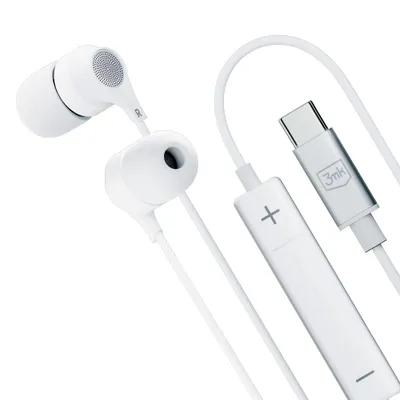 3MK WIRED EARPHONES USB-C BRANCO