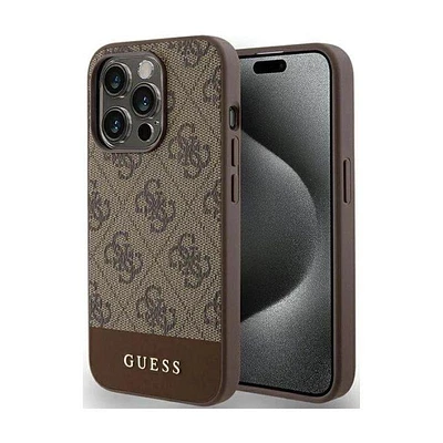 Guess 4G Stripe Collection case for iPhone 15 Pro - brown