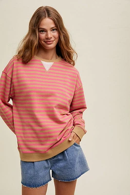 Nina Oversized Striped Crew