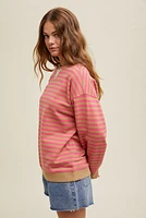 Nina Oversized Striped Crew