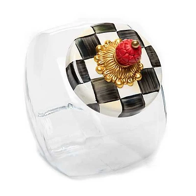 Sweets Jar With Courtly Check Enamel Lid