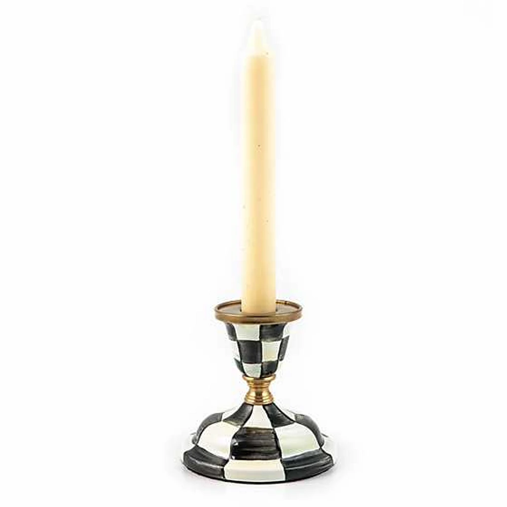 Courtly Check Enamel Candlestick Short