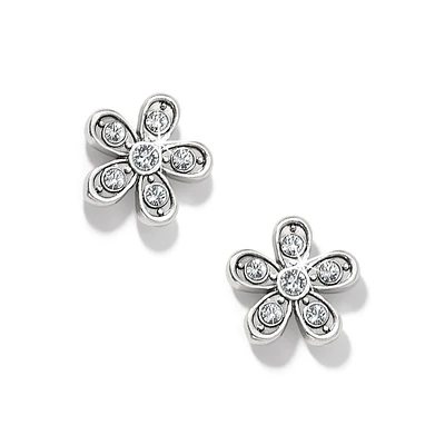Enchanting Flower Post Earrings - Silver