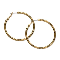 Large Hoop Charm Earrings