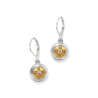 Mosaic Round Mini Leverback Earrings