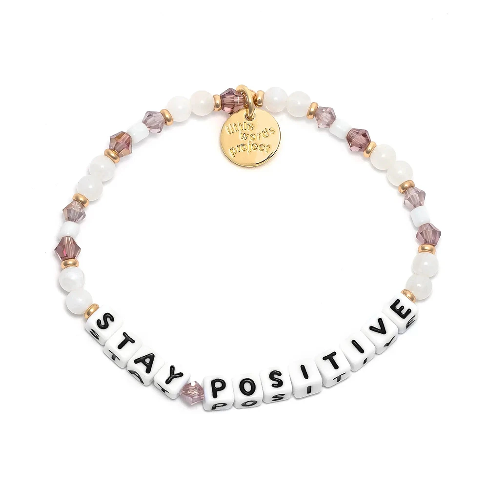 Stay Positive Raspberry Swirl Bracelet - S/M