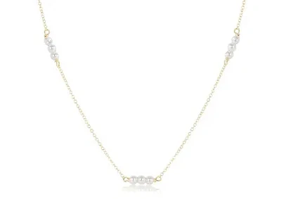 15" Choker Joy Simplicity Chain Gold - 3mm Pearl