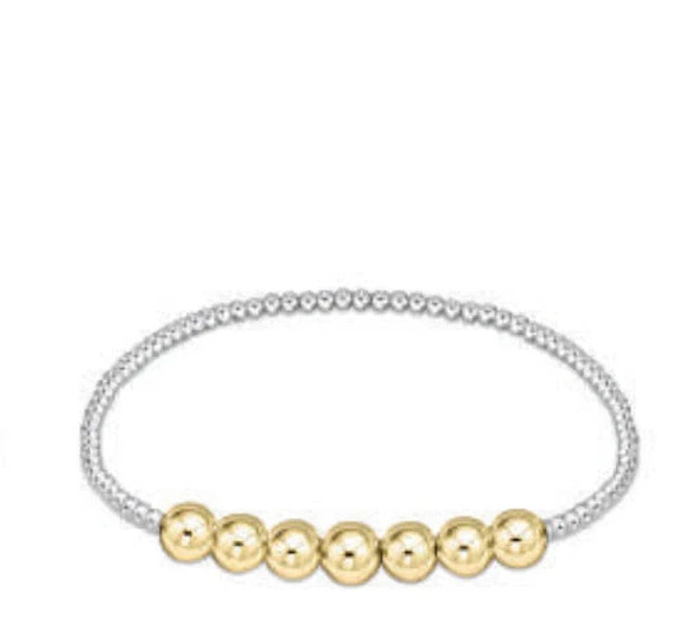 Classic Beaded Bliss 3mm Bead Bracelet - 6mm - Mixed Metal