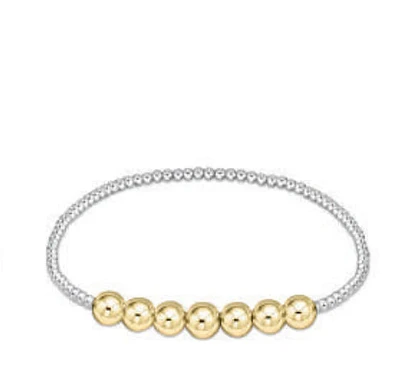 Classic Beaded Bliss 3mm Bead Bracelet - 6mm - Mixed Metal