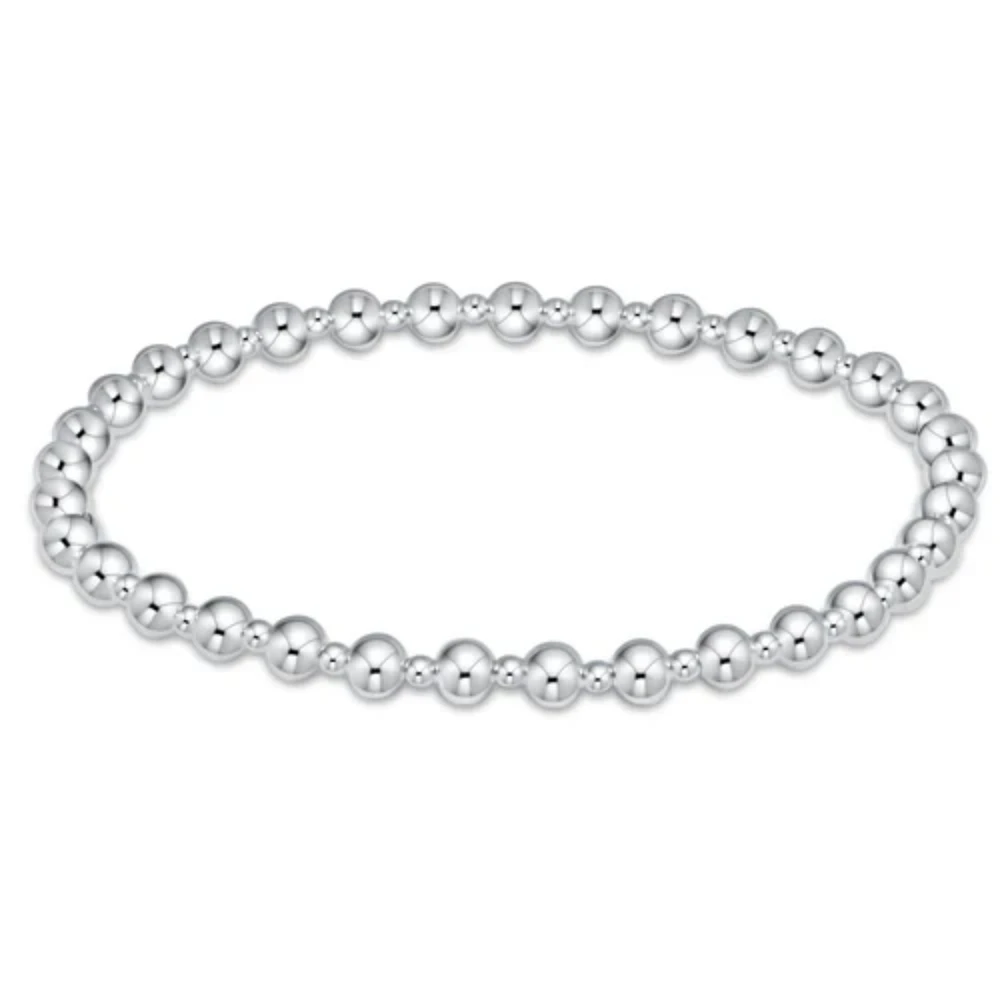 Classic Sterling Beaded Bliss 2mm Bead Bracelet - 4mm Sterling