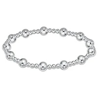 Classic Sincerity Pattern 6mm Bead Bracelet - Sterling