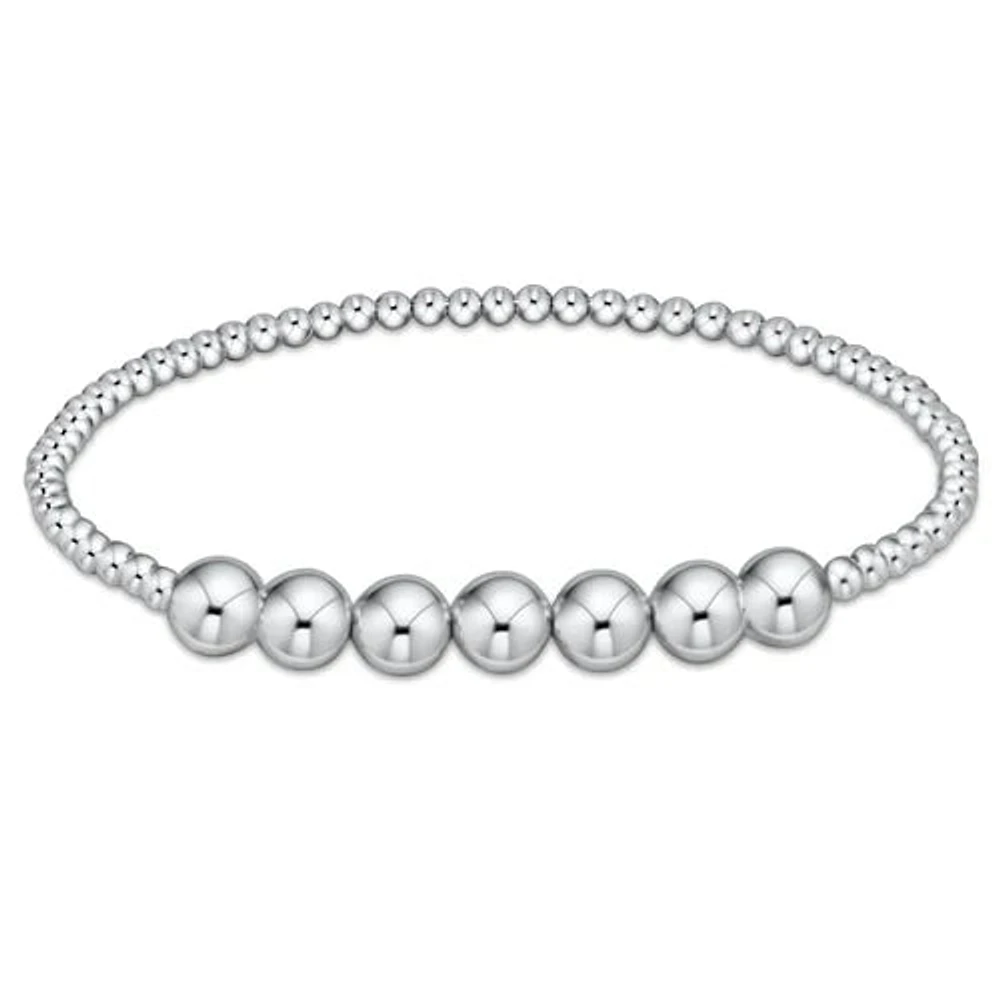 Classic Sterling Beaded Bliss 3mm Bead Bracelet - 6mm Sterling