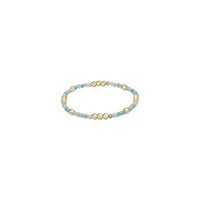 Worthy Pattern 3mm Bead Bracelet - Amazonite