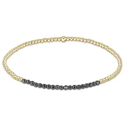 Gold Bliss Bead Bracelet - Faceted Hematite