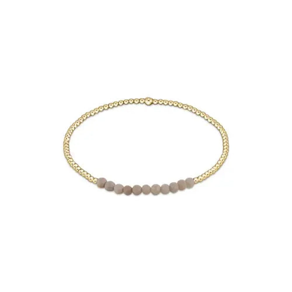 Gold Bliss 2mm Bead Bracelet - Riverstone