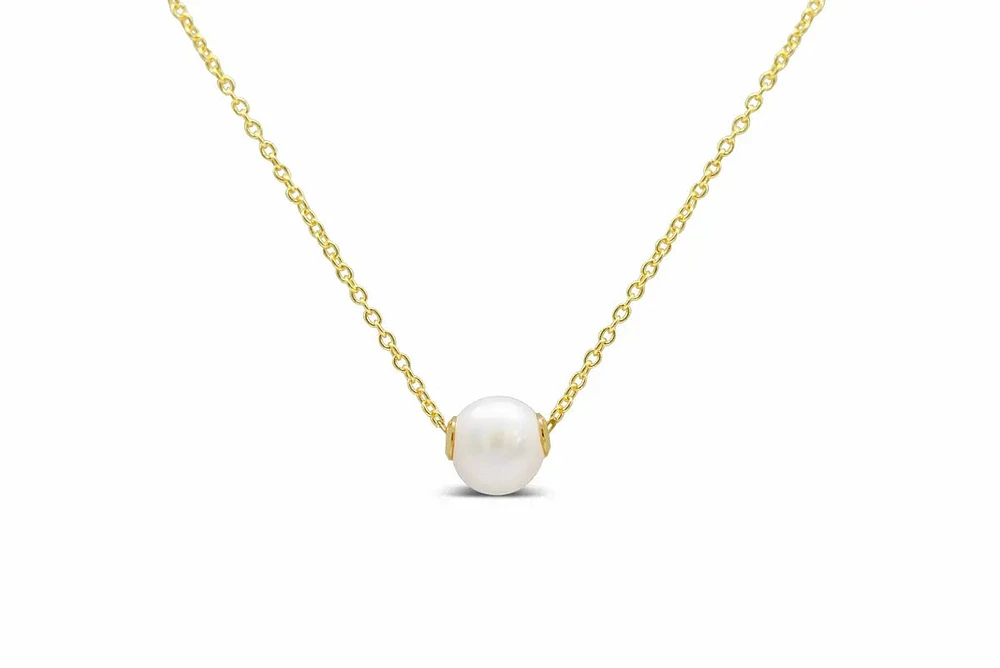 Itty Bitty Pretties - Slider Pearl (7-8mm) Gold Necklace