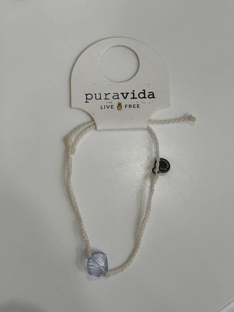 Sea Through You Shell Charm Bracelet Blue