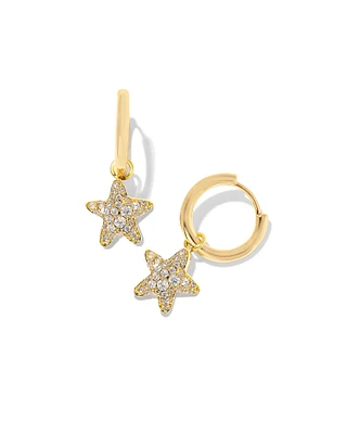 Jae Star Pave Huggie Earrings