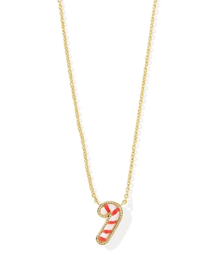 Candy Cane Short Pendant Necklace