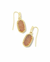 Lee Drop Earrings Gold - Spice Drusy