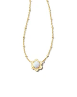 Susie Short Pendant Necklace Gold - Bright White